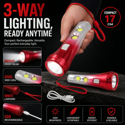 LED Torchlight – USB Rechargeable & Multi-functional |