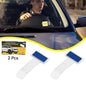 Transparent Fastag Holder for Car securely displayed on a car windscreen.