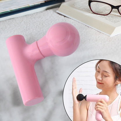 Angled side view of the black portable body massager, perfect for muscle relaxation.