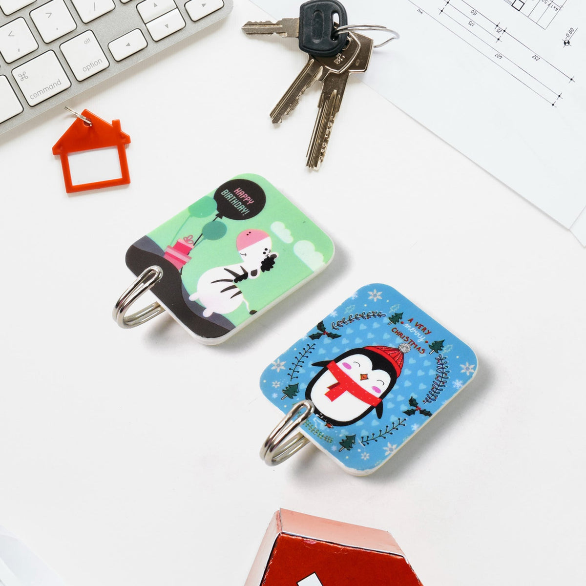 Cartoon Adhesive Kitchen Hooks for Towels, Ladles, Aprons and Keys (2 Pc Set)
