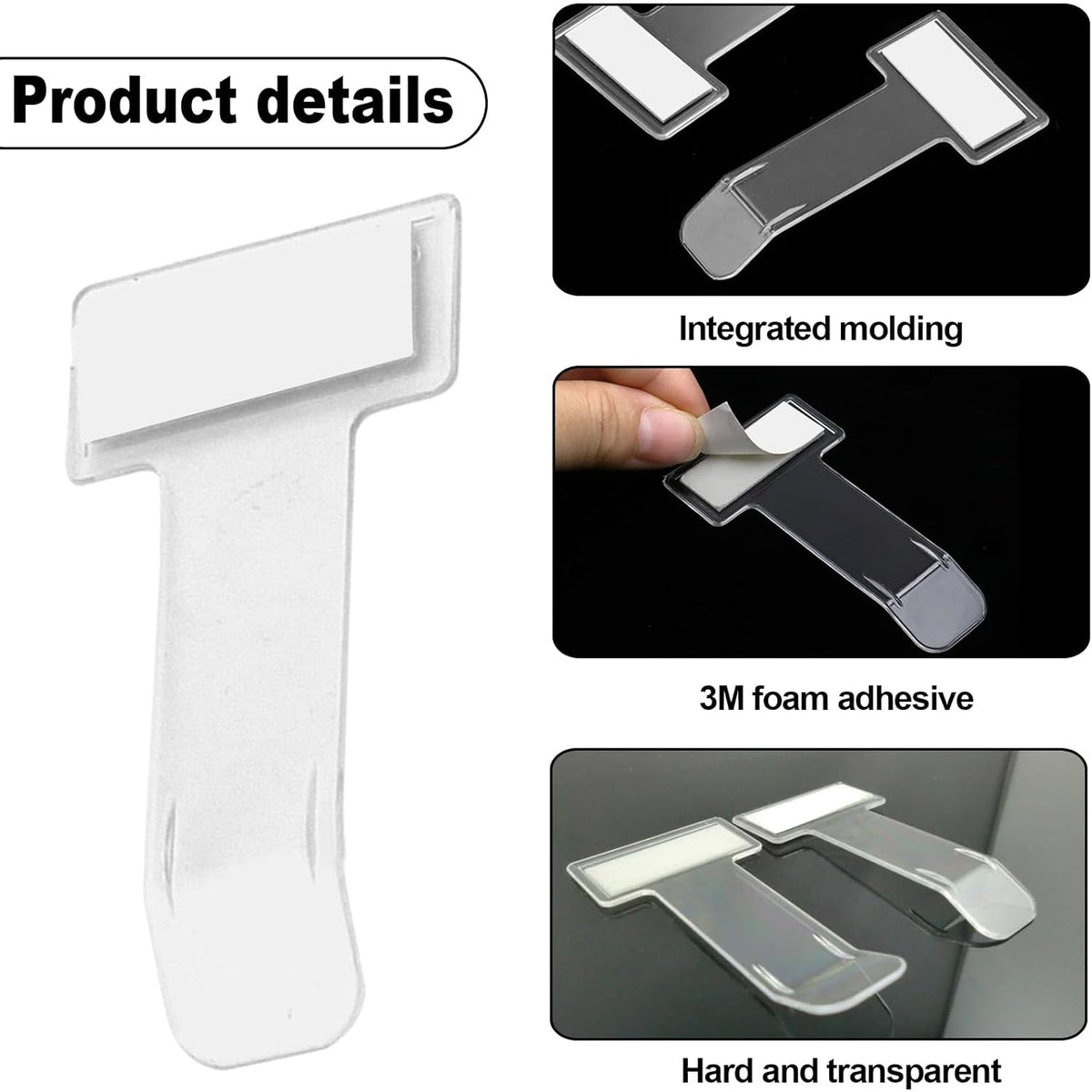 Car windscreen Fastag and ticket holder clip from a different angle.