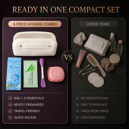 Women Travel Hygiene Essentials Combo – Compact & Portable Set