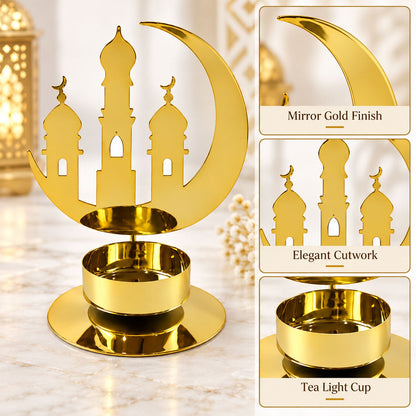 Candle holder lit view