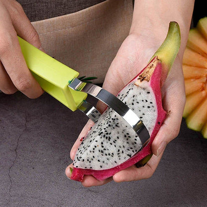 Disassembled view of the 4-in-1 fruit baller set, showing its individual components.