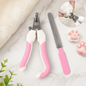 Pet Nail Clipper and File Set for Dogs and Cats, Home Pet Grooming Kit (1 Set)