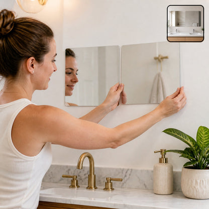 Mirror sticker white bg