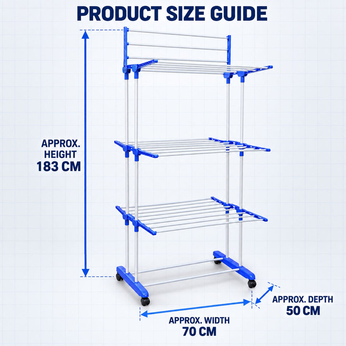 Drying rack size guide