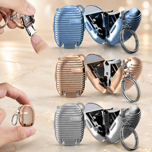 Keychain Nail Clipper - Portable Stainless Steel with File