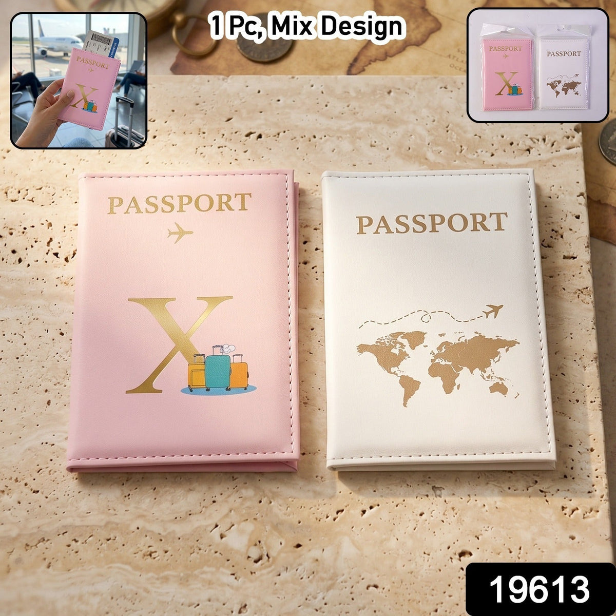 Travel Document Organizer for Passport, Tickets and Cards, Zip Wallet (1 Pc)