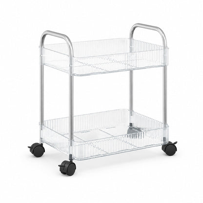 2 Layer Storage Trolley with Wheels – Compact & Movable Organizer