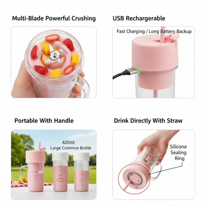 Detachable cup and motor base for quick cleaning
