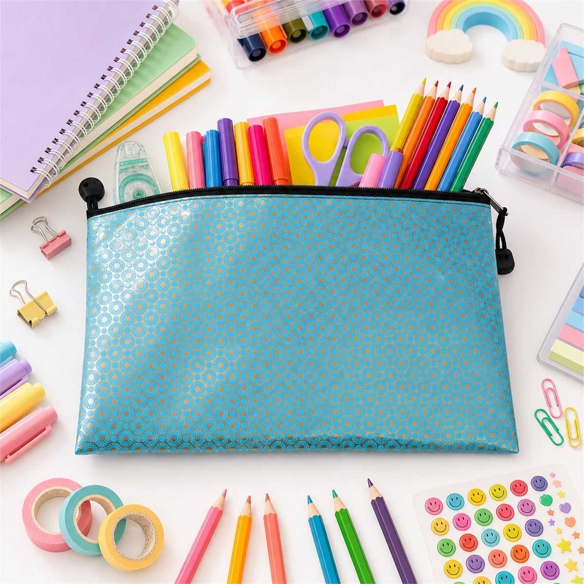 Pencil zipper pouch stationery bag