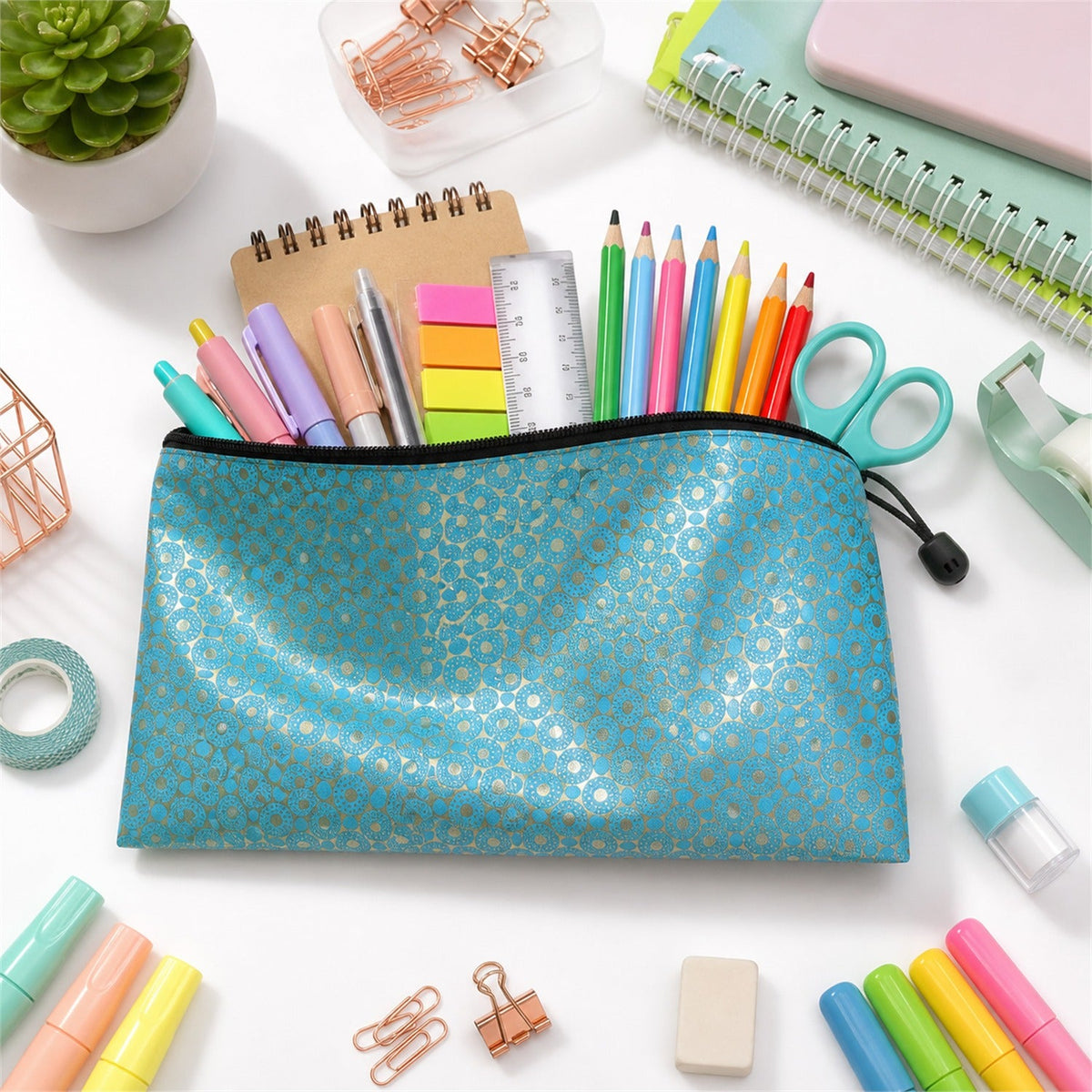 Spacious durable pencil case