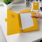 Plastic document box file button label slot