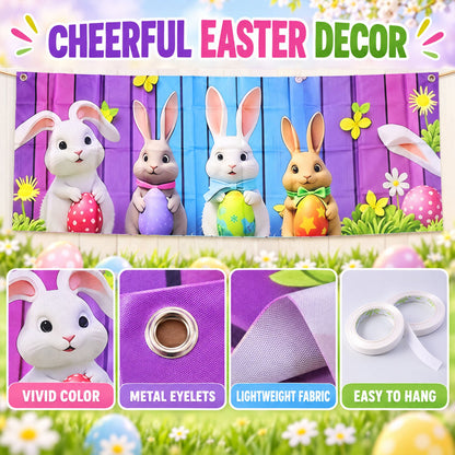 Easter backdrop curtain white bg