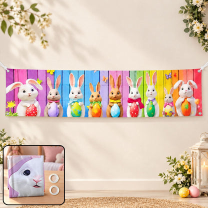 Easter bunny egg backdrop curtain party