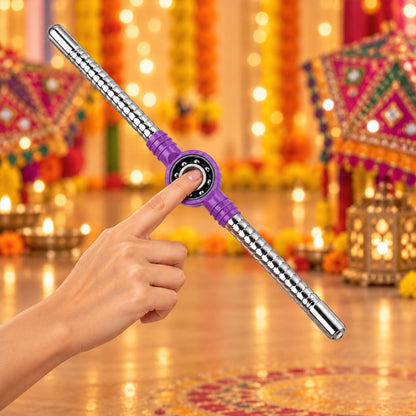 Dandiya stick bearing spinner center demonstration