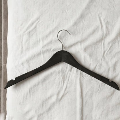 Hanger in use for wardrobe organization and clothes hanging