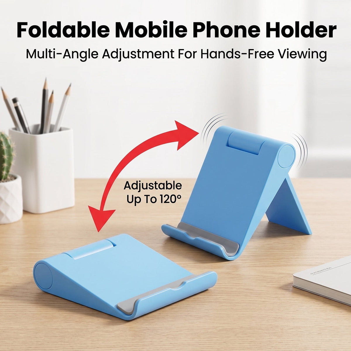 Foldable Mobile Phone Stand for Video Calls, Watching Videos and Classes (1 Pc)