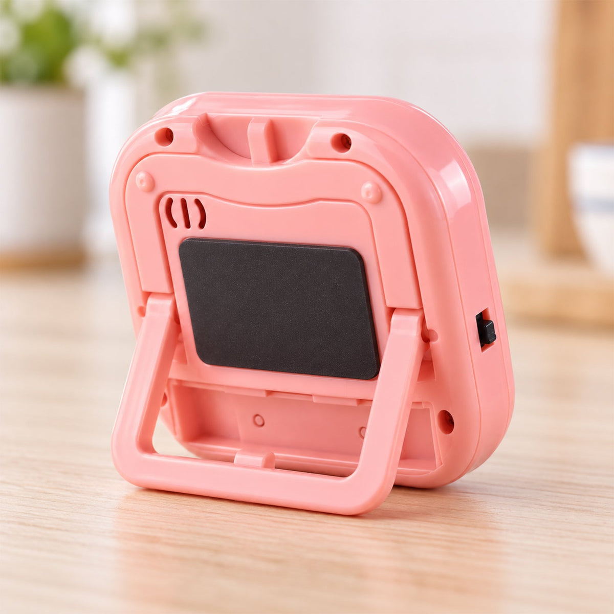 Rear view of digital kitchen timer showing magnetic back