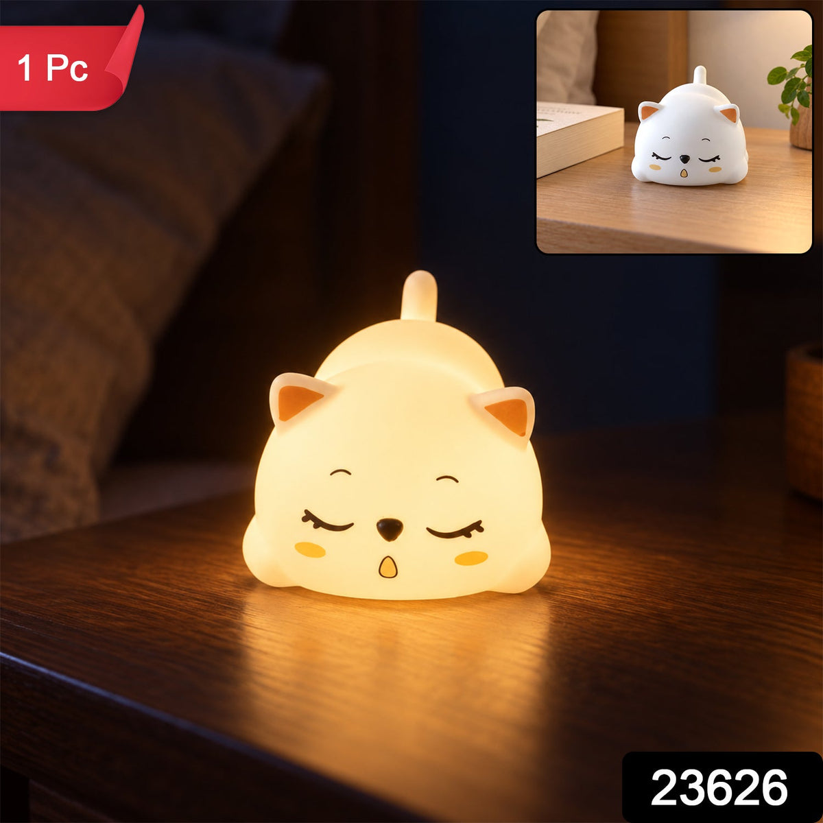 Sleeping cat night light packaging