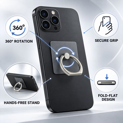 360 Degree Rotating Finger Ring Grip for Mobile, Phone Stand for Videos (1 Pc)