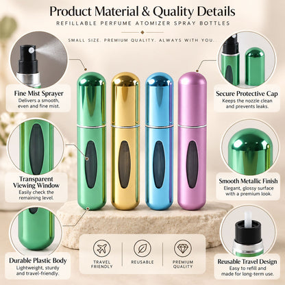 Perfume bottles colors view