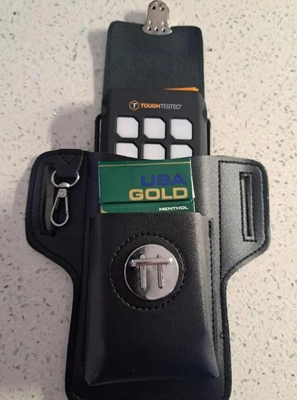 Multipurpose PU Leather Mobile Pouch with Belt Loop