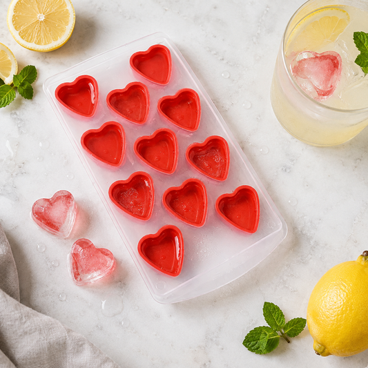 Silicone Heart Shapes Ice Cube Tray