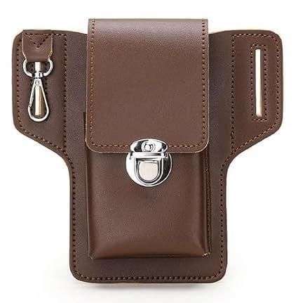 Multipurpose PU Leather Mobile Pouch with Belt Loop