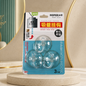 Three transparent suction cup hooks in retail packaging, with Chinese text and 2.5kg weight capacity indicated.