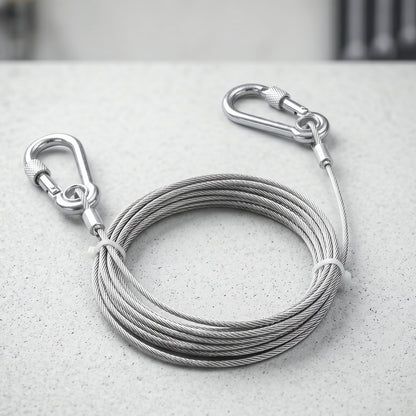 Coiled steel wire drying rope for travel and hostels