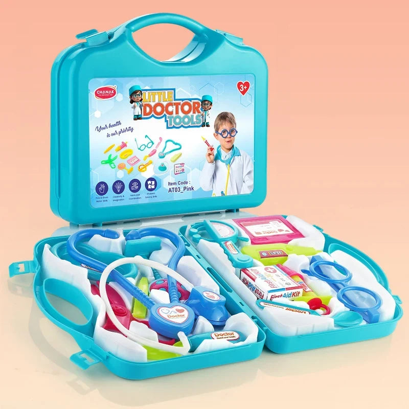 Kids Educational Learning Combo – Spelling Puzzle, Doctor Play Set & Colourful Linking Rings