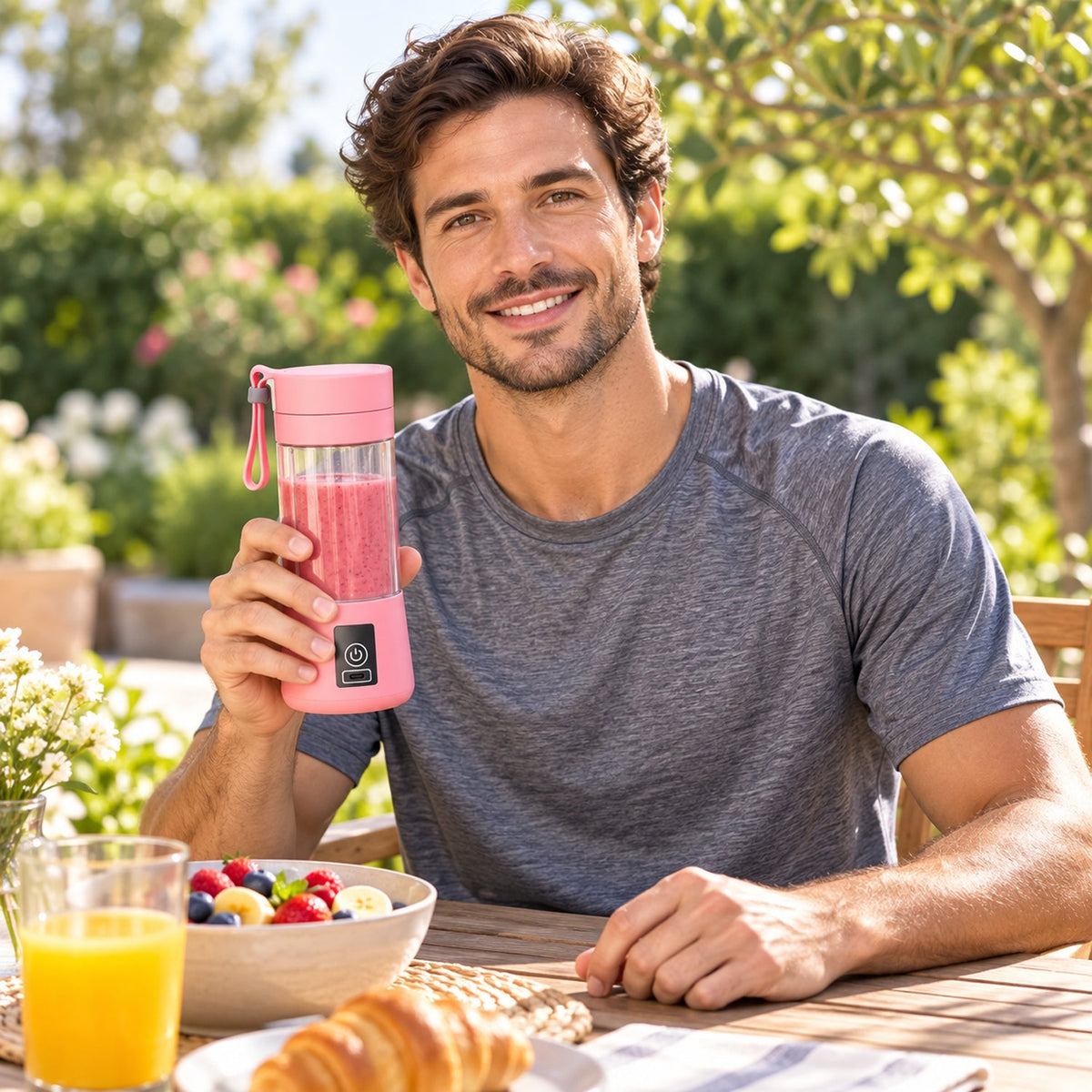 Portable USB Electric Juicer – 6-Blade Blender & Shaker | Chef’s Embrace