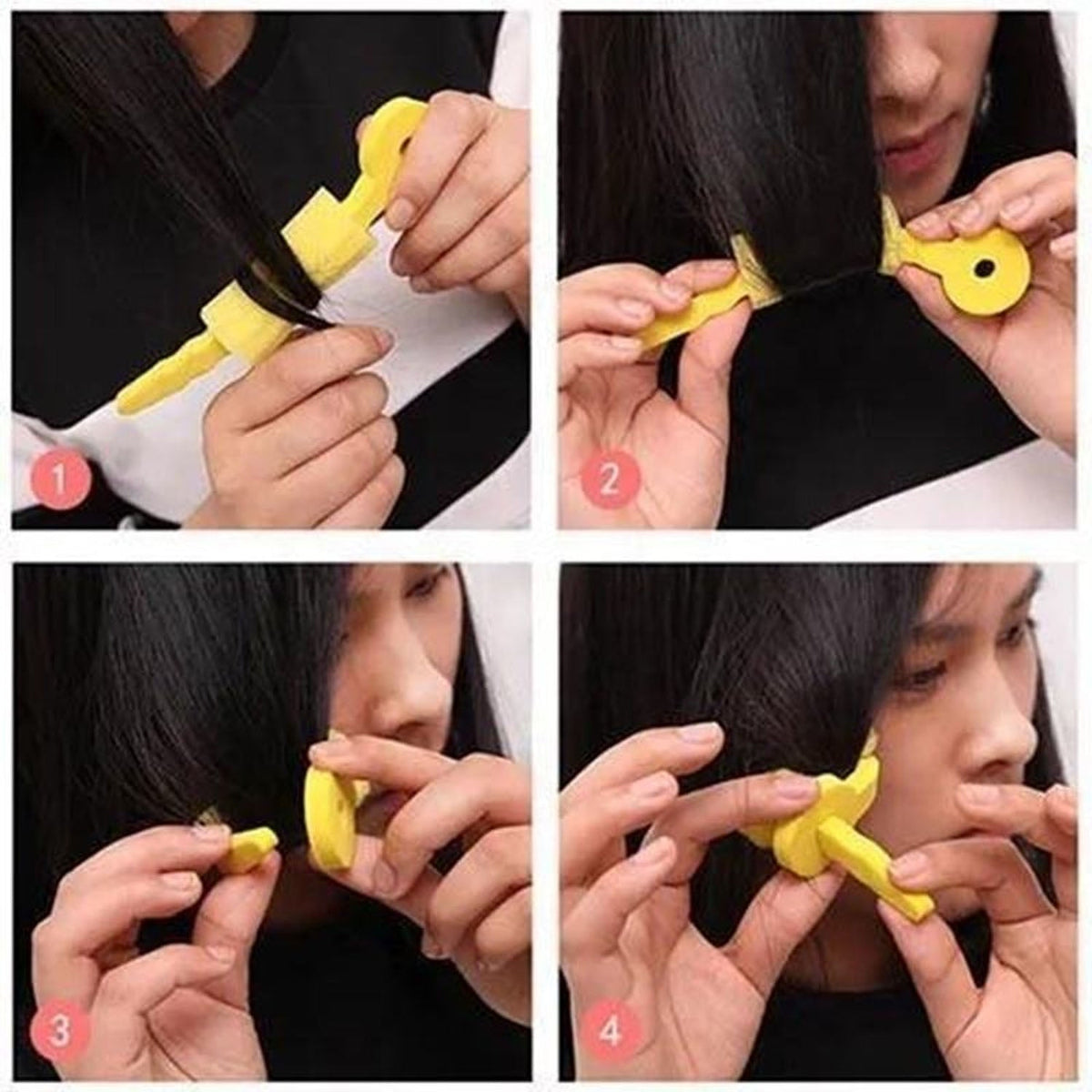 Heatless Foam Hair Rollers, Soft Bendable Hair Curlers Accessory (3 Pc Set)