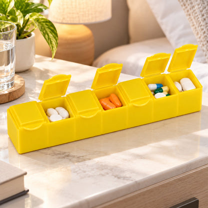 Weekly Pill Organizer – 7 Day Medicine Dispenser with 7 Compartments |