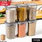 Stackable plastic kitchen storage containers set for pantry organization