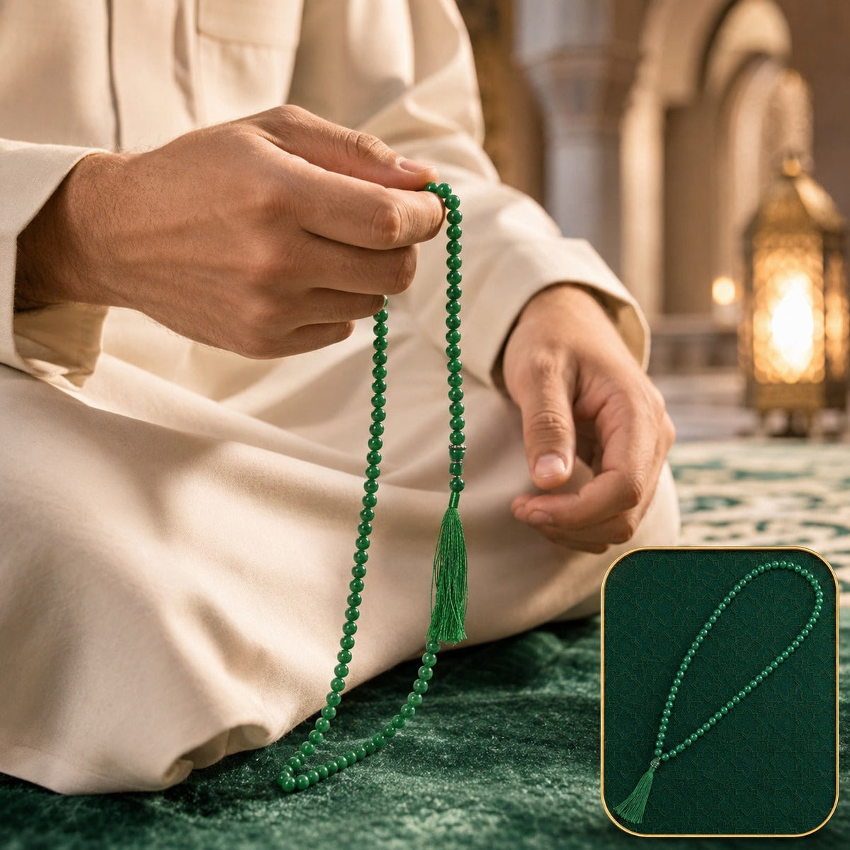 Muslim Prayer Beads – 99-Bead Tasbih for Zikr | Divine Gleam
