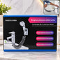 Blue and black product box displaying the shower spray hose attached to a sink faucet, with a small inset image of it in use.