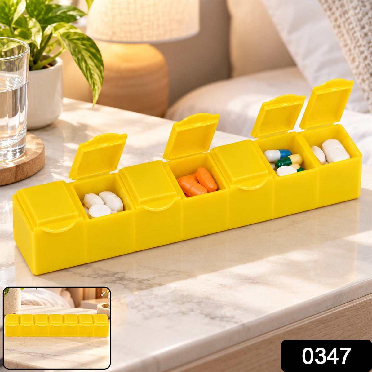 Weekly Pill Organizer – 7 Day Medicine Dispenser with 7 Compartments |