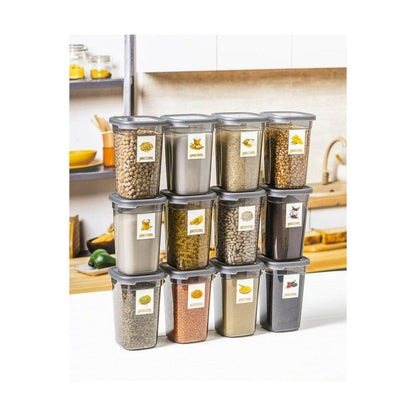 Close-up view of airtight sealed lid on kitchen storage container
